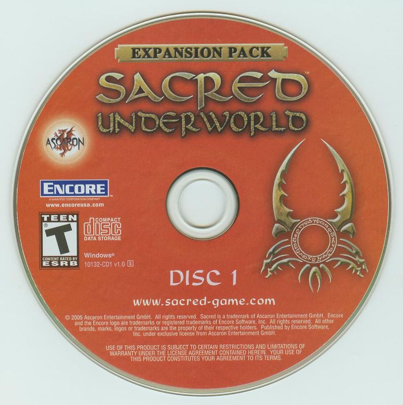 Media for Sacred: Underworld (Windows): Disc 1/2