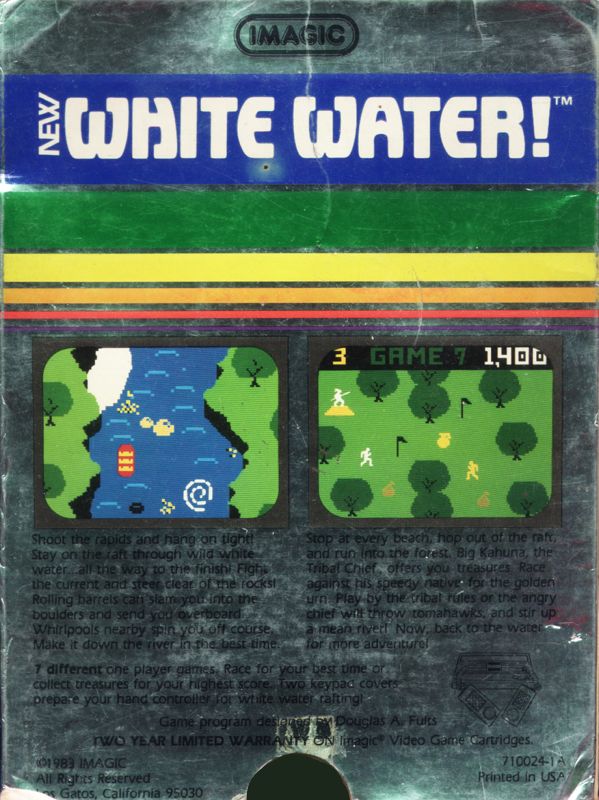 Back Cover for White Water! (Intellivision)