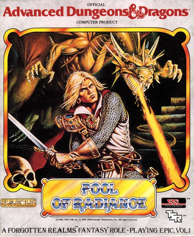 Front Cover for Pool of Radiance (Amiga)