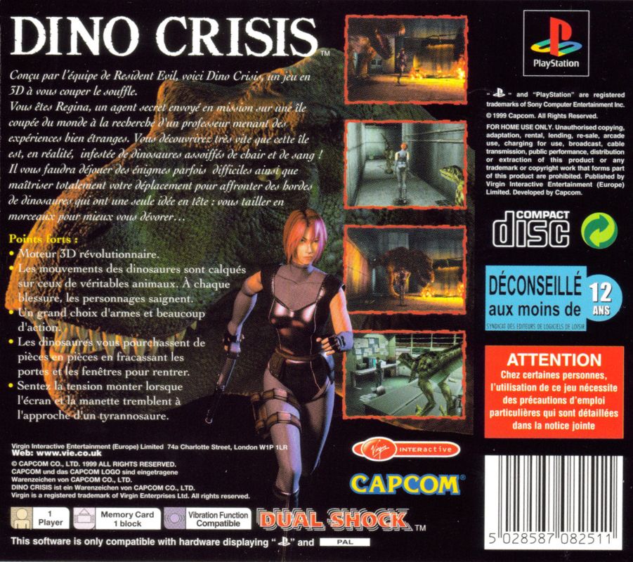 Dino Crisis cover or packaging material - MobyGames