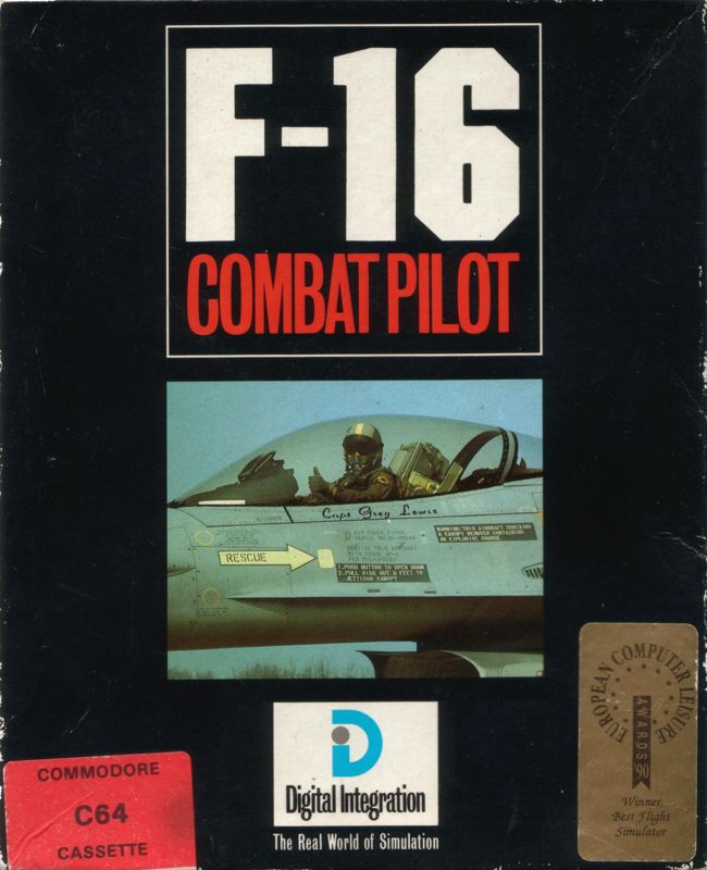 Front Cover for F-16 Combat Pilot (Commodore 64)