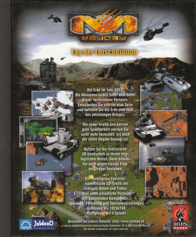 Back Cover for Mayday: Conflict Earth (Windows)