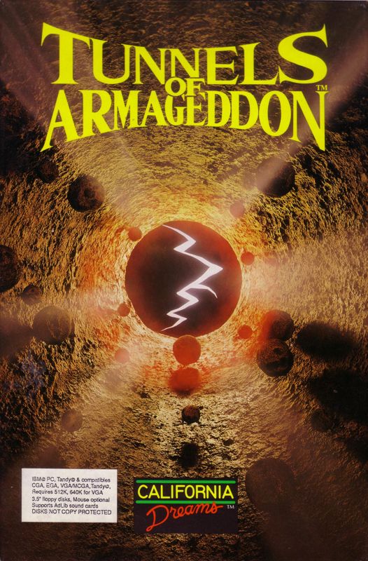 Front Cover for Tunnels of Armageddon (DOS) (3.5" disk release)