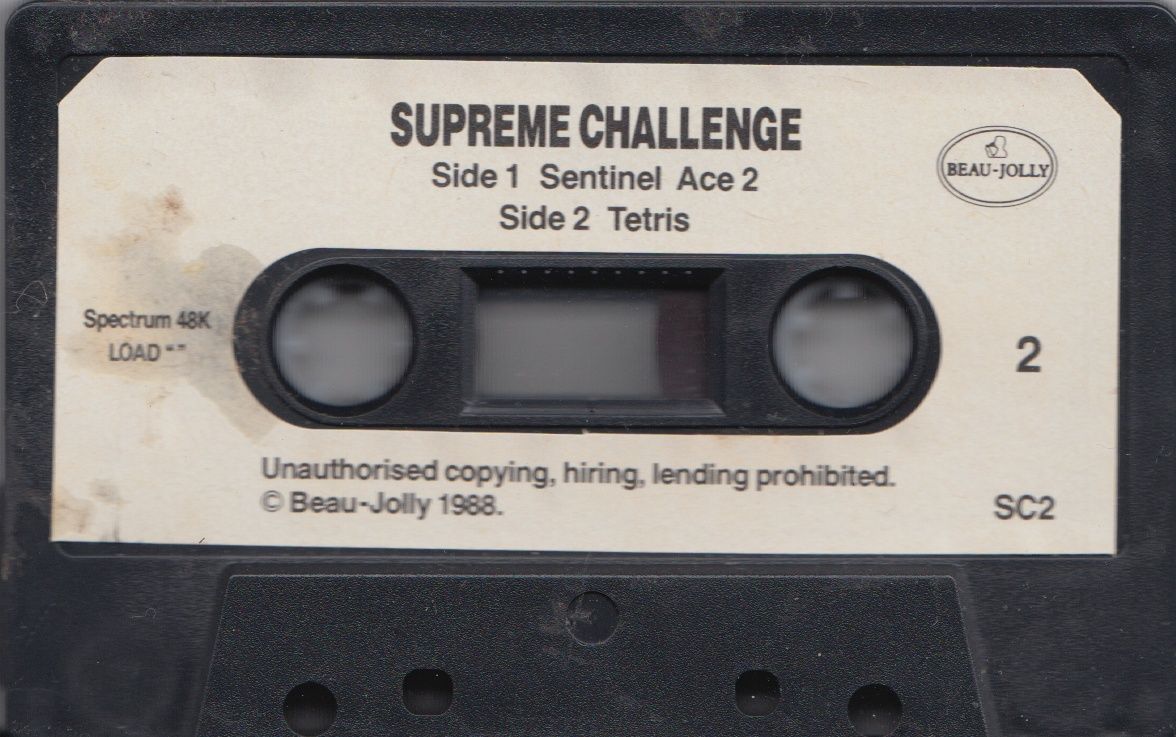 Media for Supreme Challenge (ZX Spectrum): Cassette Tape 2/2