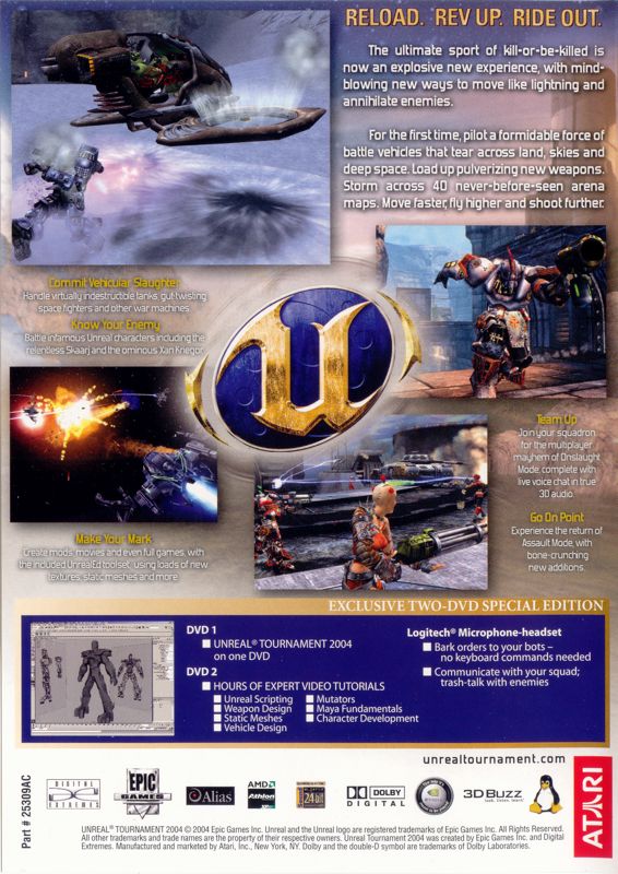 Other for Unreal Tournament 2004 (DVD Special Edition) (Linux and Windows): Keep Case - Back
