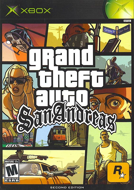 Front Cover for Grand Theft Auto: San Andreas (Xbox) (Second Edition)