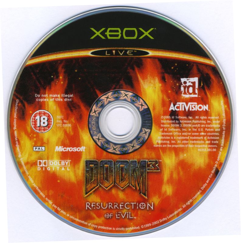 Media for Doom³: Resurrection of Evil (Xbox)