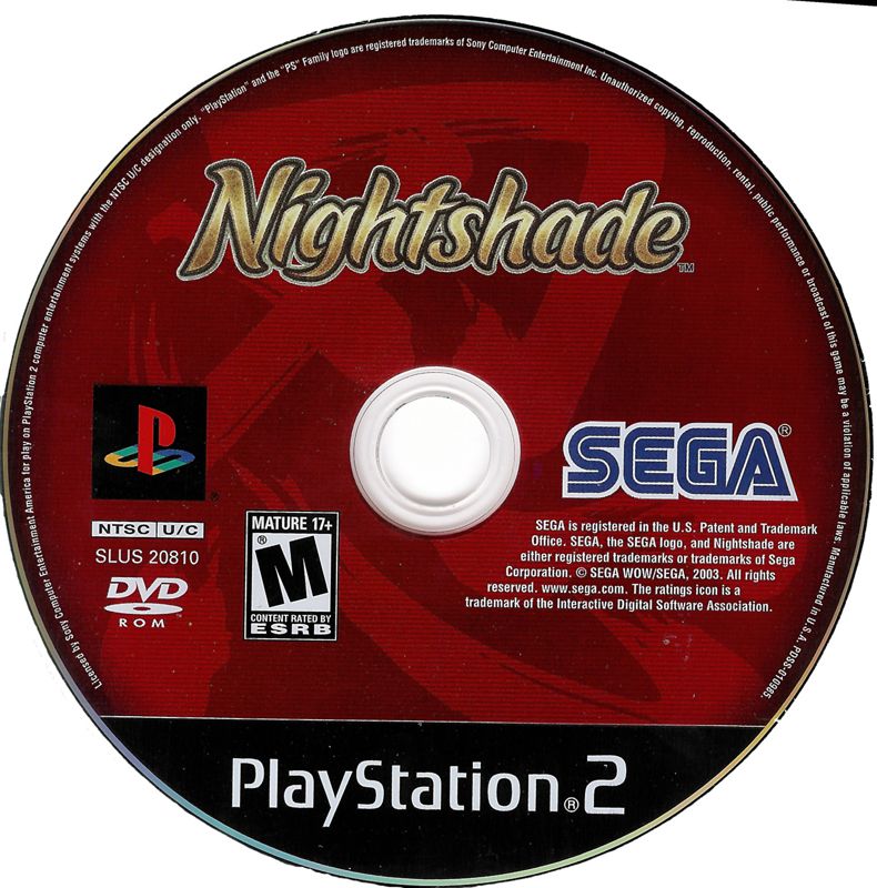 Media for Nightshade (PlayStation 2)