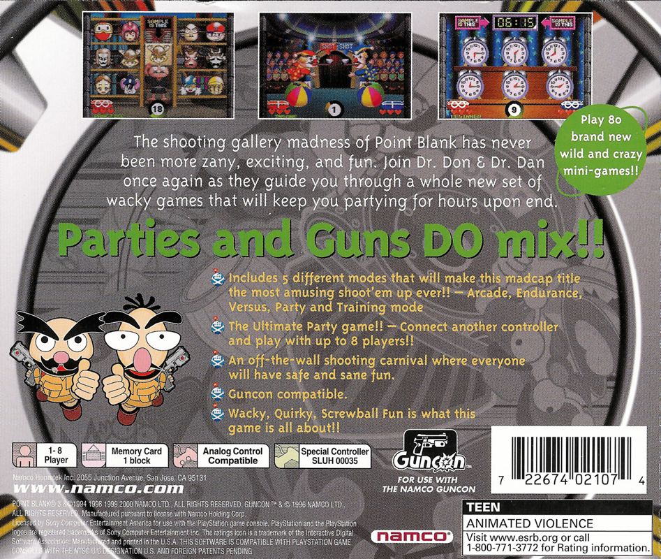 Back Cover for Point Blank 3 (PlayStation)