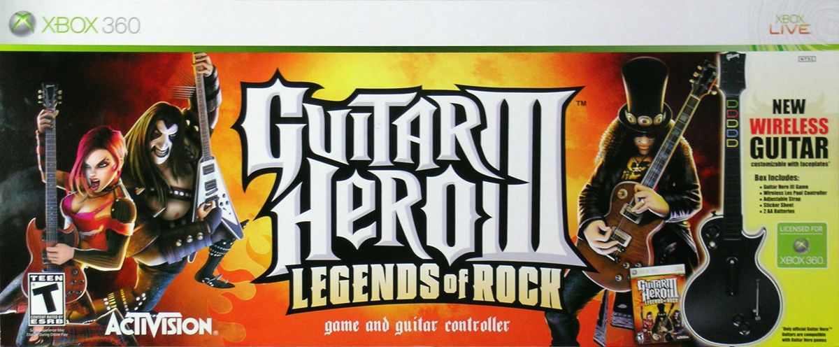 Front Cover for Guitar Hero III: Legends of Rock (Xbox 360) (Box w/ Guitar Controller & Game)