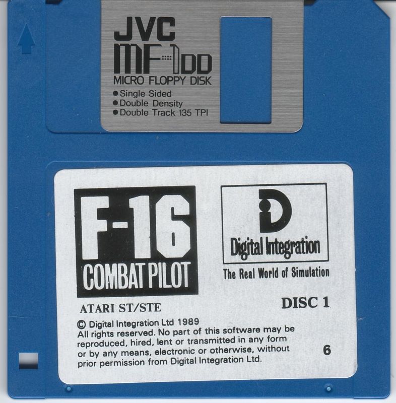 Media for F-16 Combat Pilot (Atari ST): Disk 1/2