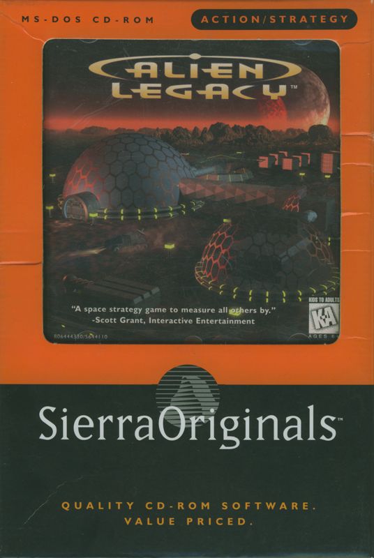 Front Cover for Alien Legacy (DOS) (SierraOriginals release)