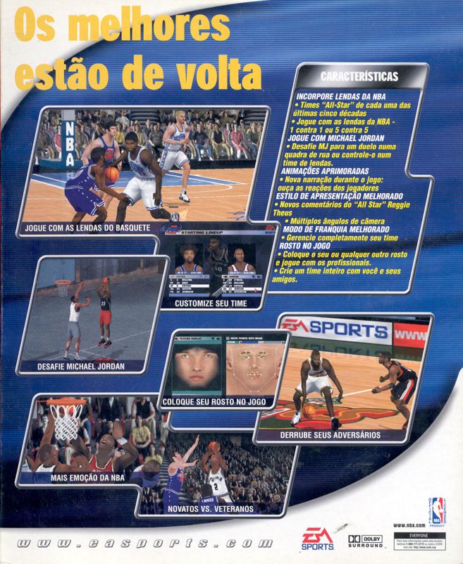 Back Cover for NBA Live 2000 (Windows)
