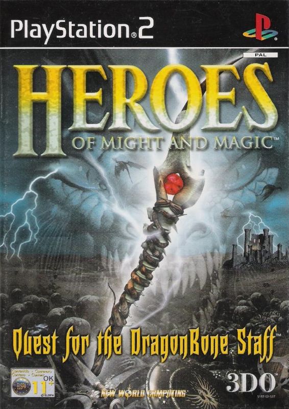 Front Cover for Heroes of Might and Magic: Quest for the DragonBone Staff (PlayStation 2)