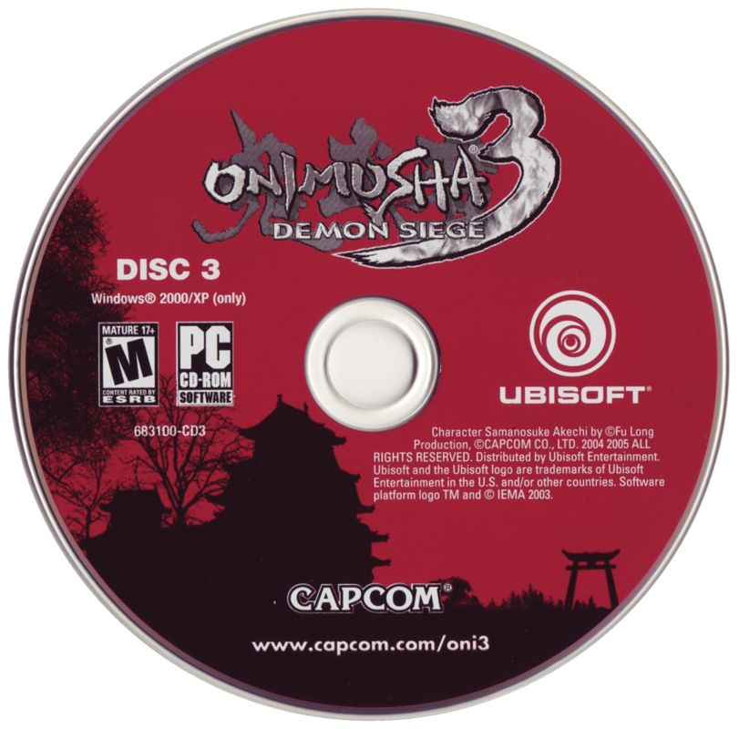 Media for Onimusha 3: Demon Siege (Windows): Disc 3