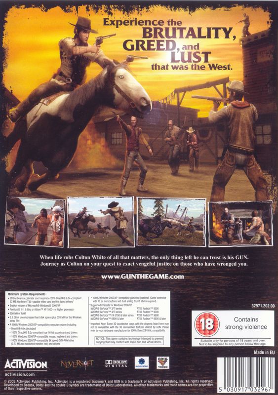 Back Cover for Gun (Windows)