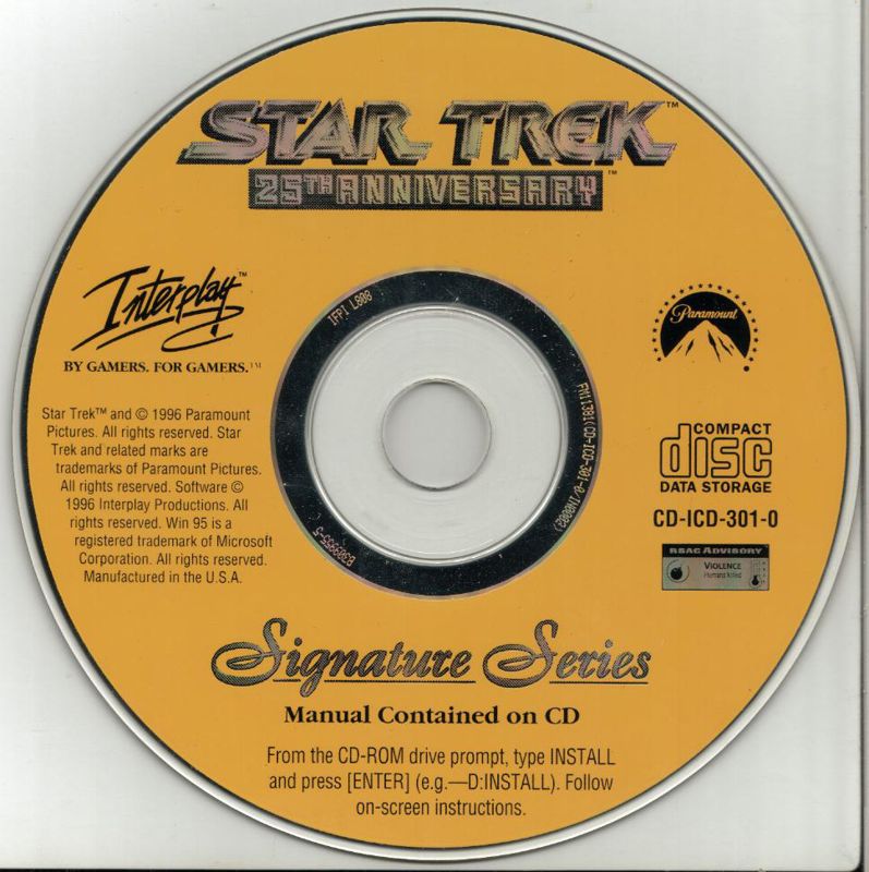 Media for Star Trek: 25th Anniversary (DOS) (Signature Series Release)