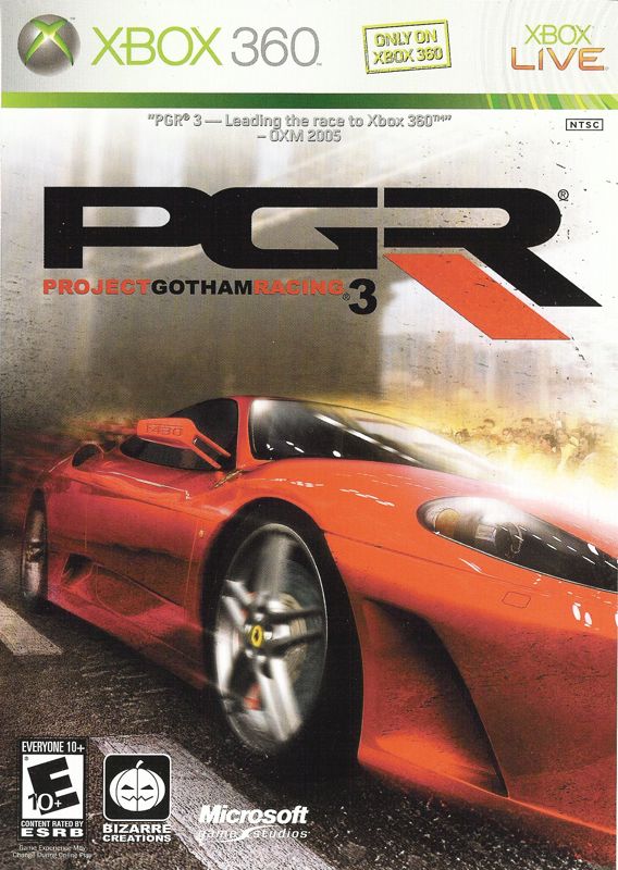 Front Cover for Project Gotham Racing 3 (Xbox 360)