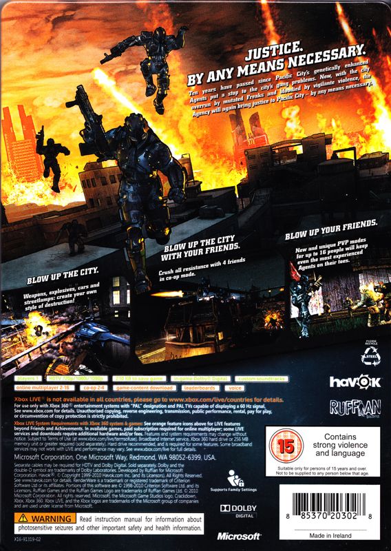 Crackdown 2 cover or packaging material - MobyGames