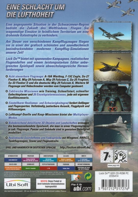 Back Cover for Lock On: Modern Air Combat (Windows)
