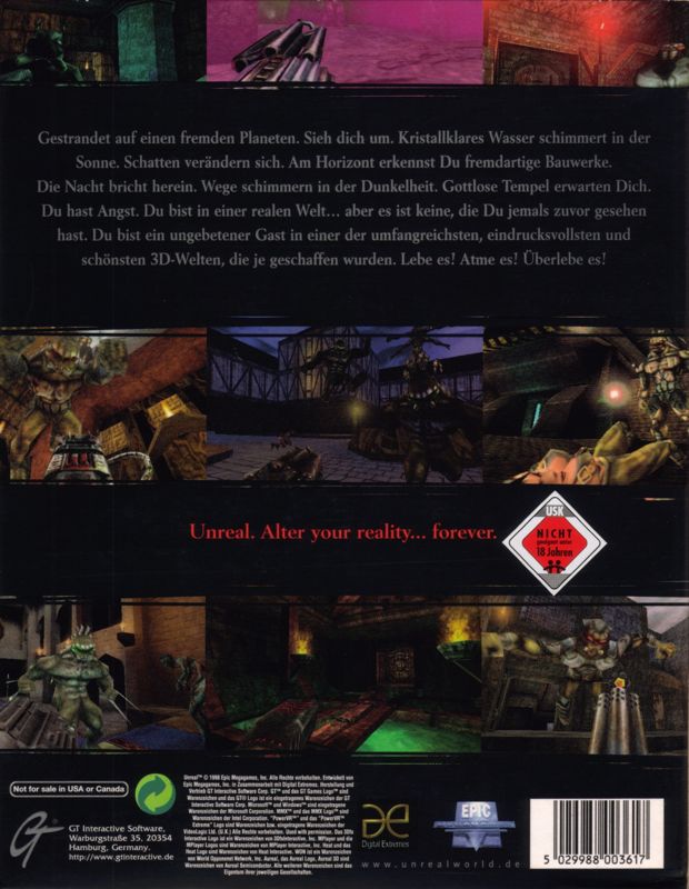Back Cover for Unreal (Windows)