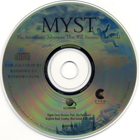 Media for Ages of Myst (Macintosh and Windows and Windows 3.x): Myst Disc