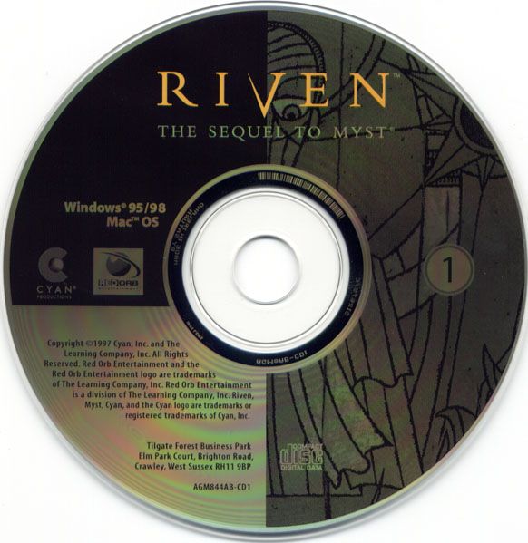 Media for Ages of Myst (Macintosh and Windows and Windows 3.x): Riven Disc 1