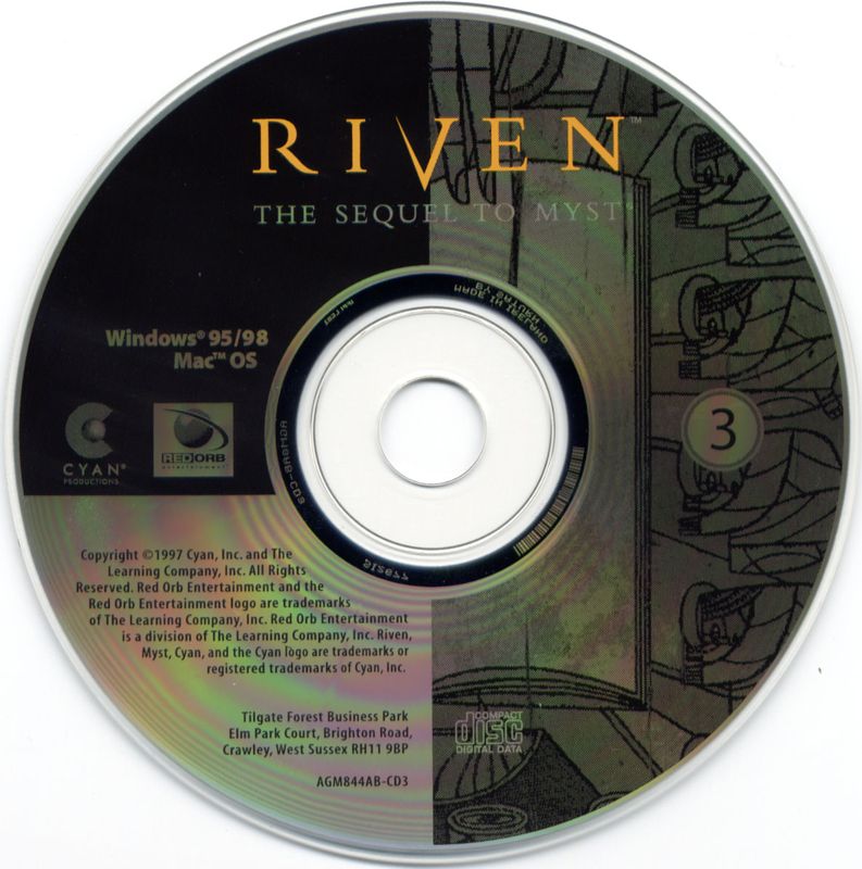 Media for Ages of Myst (Macintosh and Windows and Windows 3.x): Riven Disc 3