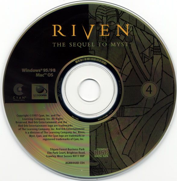 Media for Ages of Myst (Macintosh and Windows and Windows 3.x): Riven Disc 4