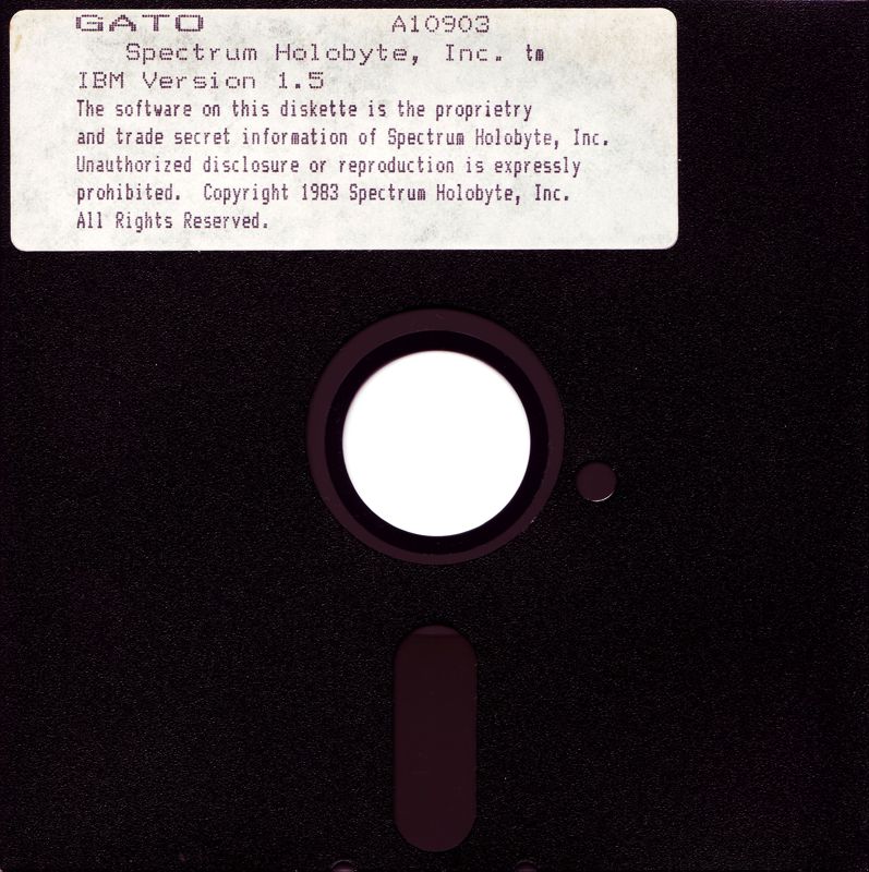 Media for GATO (DOS) (Version 1.5): 5.25" Disk