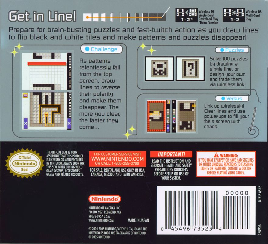 Back Cover for Polarium (Nintendo DS)