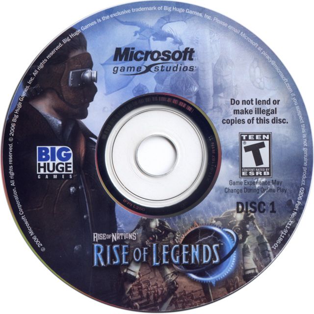 Media for Rise of Nations: Rise of Legends (Windows): Disc 1