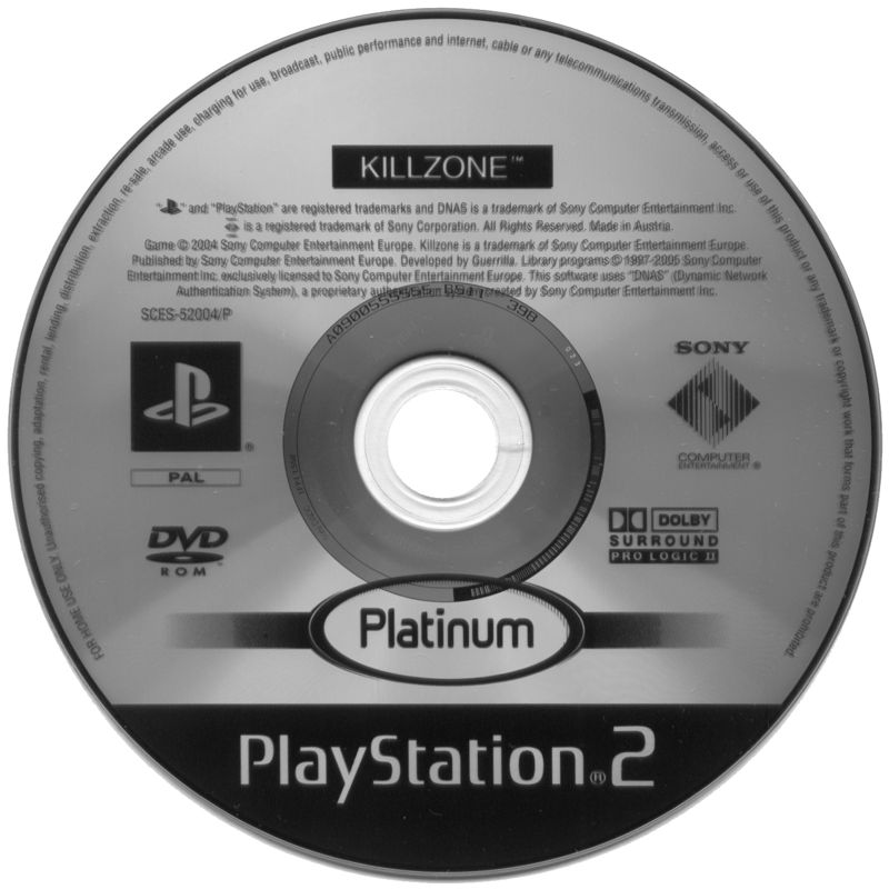 Media for Killzone (PlayStation 2) (Platinum release)