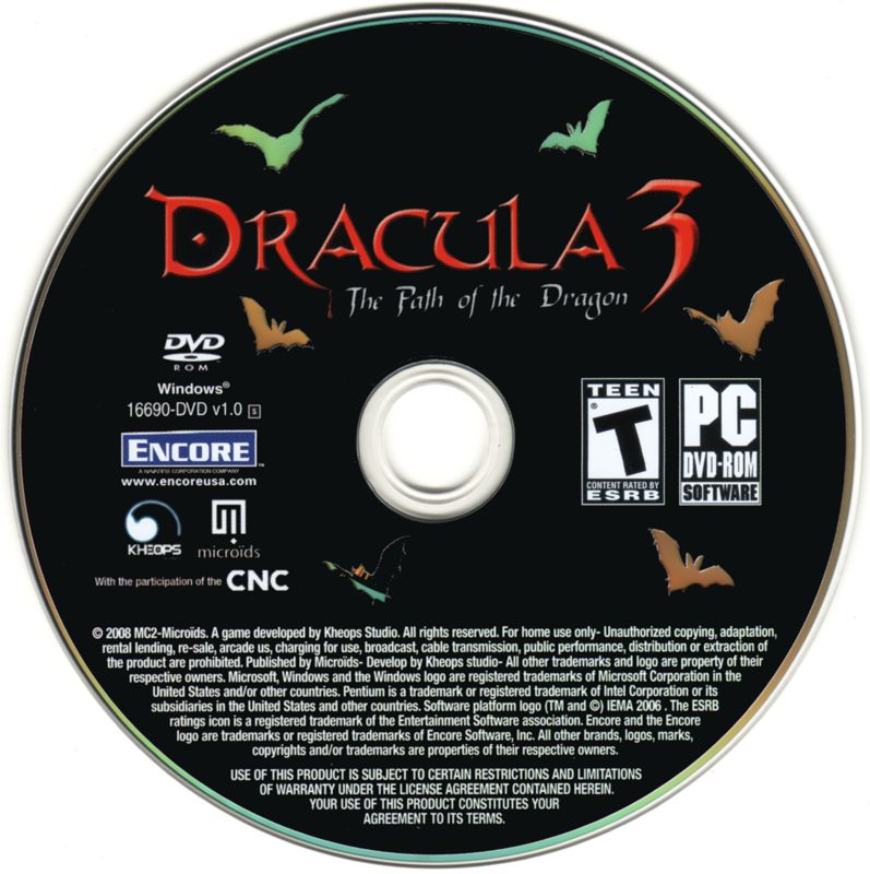 Media for Dracula 3: The Path of the Dragon (Windows)