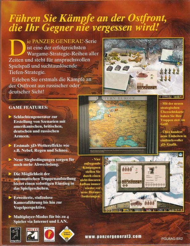 Back Cover for Panzer General III: Scorched Earth (Windows) (Special Edition (Bonus CD + Poster))