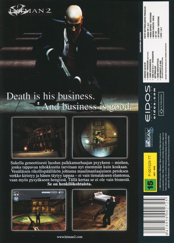 Back Cover for Hitman 2: Silent Assassin (Windows)