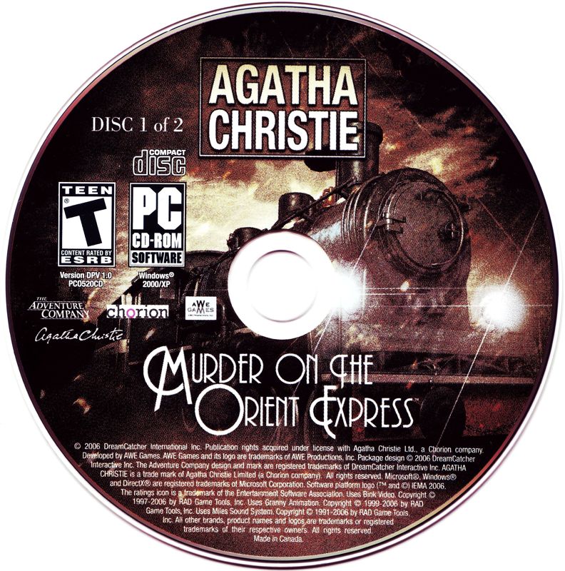 Agatha Christie: Murder on the Orient Express cover or packaging ...