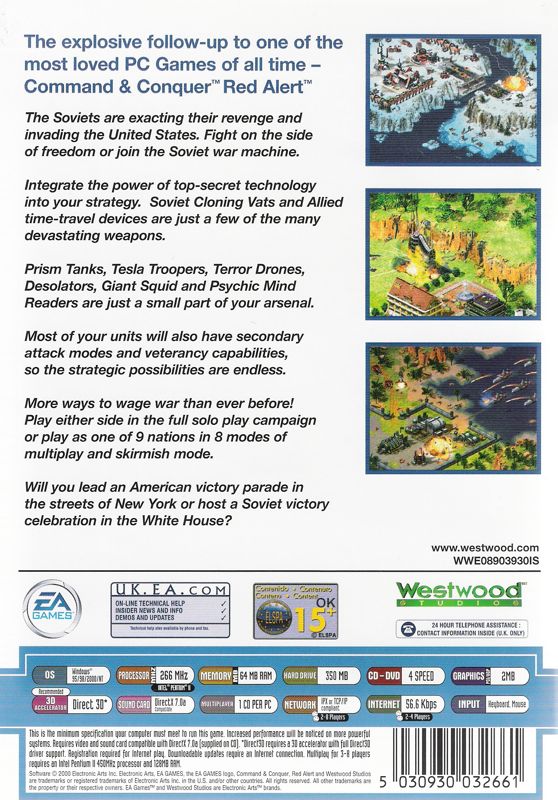Command & Conquer: Red Alert 2 cover or packaging material - MobyGames