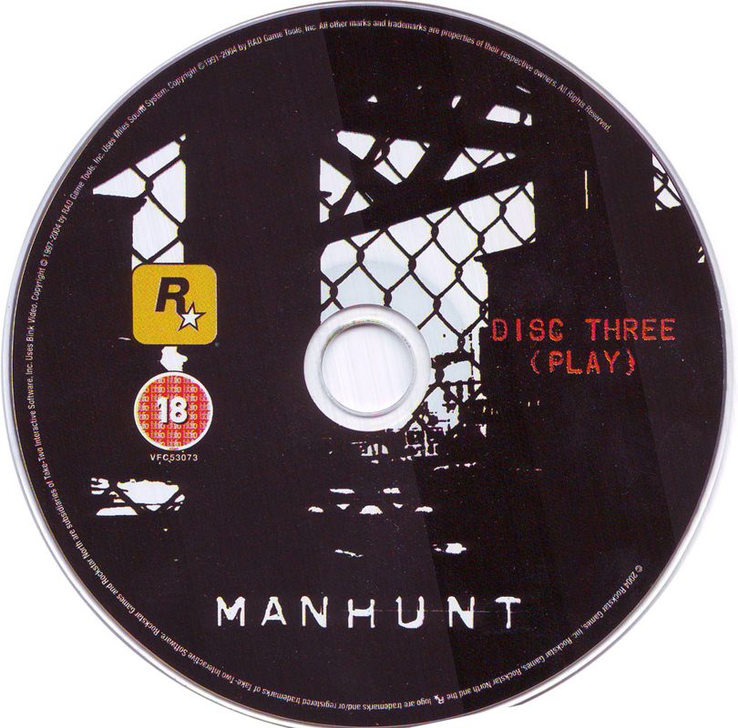 Media for Manhunt (Windows): Disc 3 (Play Disc)