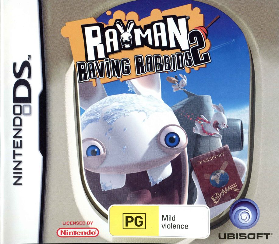 Front Cover for Rayman: Raving Rabbids 2 (Nintendo DS)