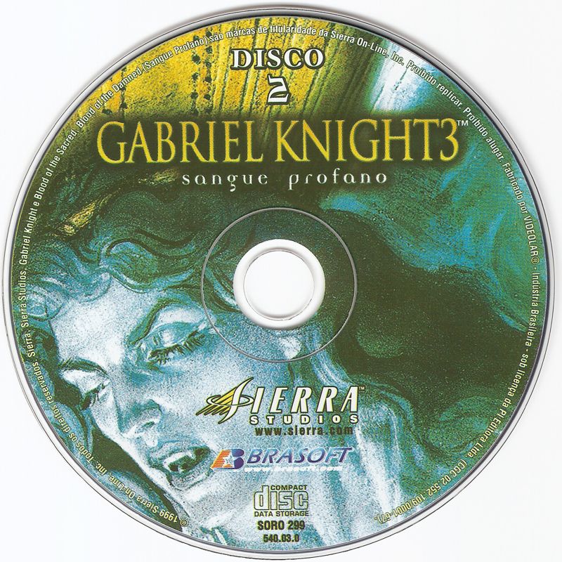 Media for Gabriel Knight 3: Blood of the Sacred, Blood of the Damned (Windows): Disc 2