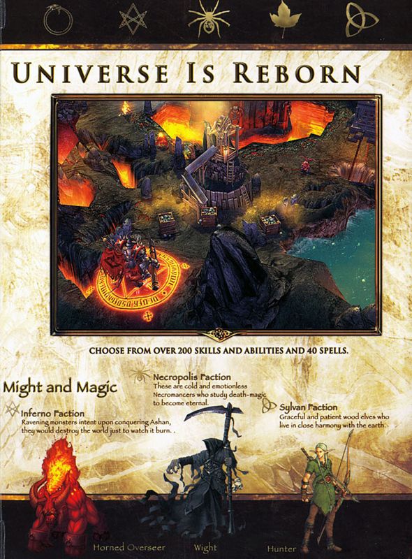 Inside Cover for Heroes of Might and Magic V (Windows): Right Flap