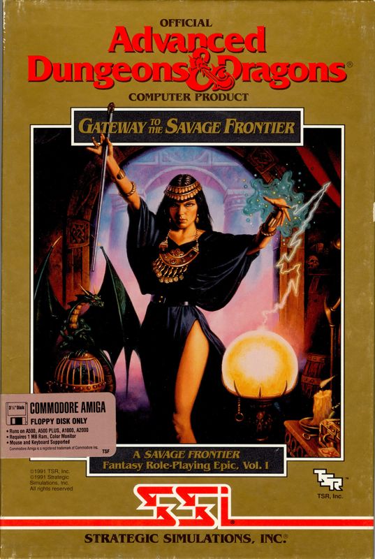 Front Cover for Gateway to the Savage Frontier (Amiga) (Commodore Amiga label version)