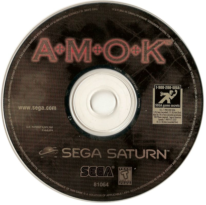 Media for Amok (SEGA Saturn)