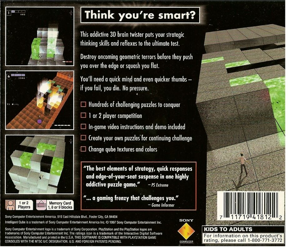 Back Cover for Intelligent Qube (PlayStation)