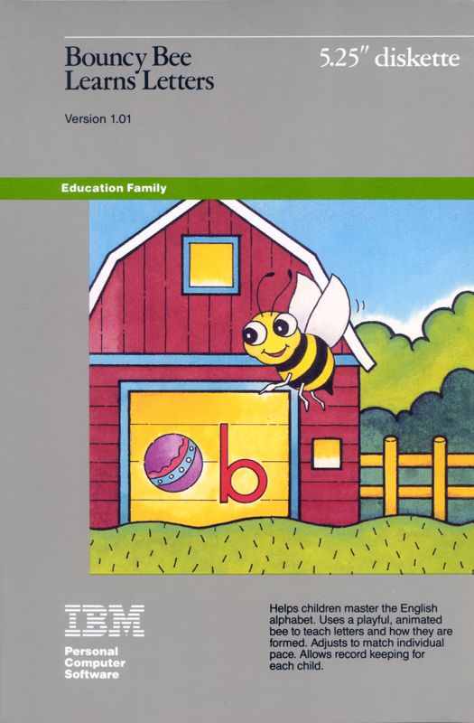 Front Cover for Bouncy Bee Learns Letters (DOS)