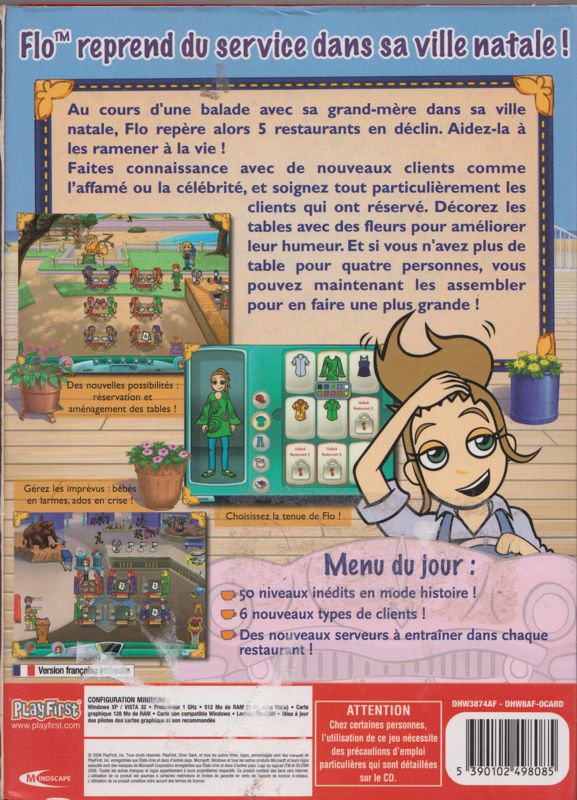 Back Cover for Diner Dash: Hometown Hero (Windows)