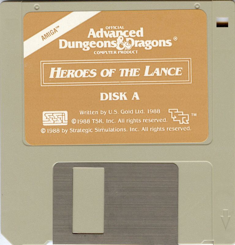 Media for Heroes of the Lance (Amiga): Disk A