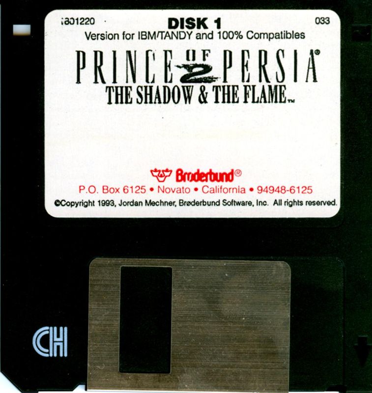 Media for Prince of Persia 2: The Shadow & The Flame (DOS): Disk 1