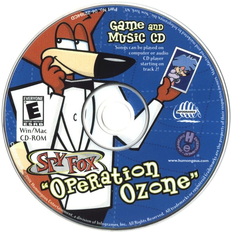 Media for Spy Fox: "Operation Ozone" (Macintosh and Windows)